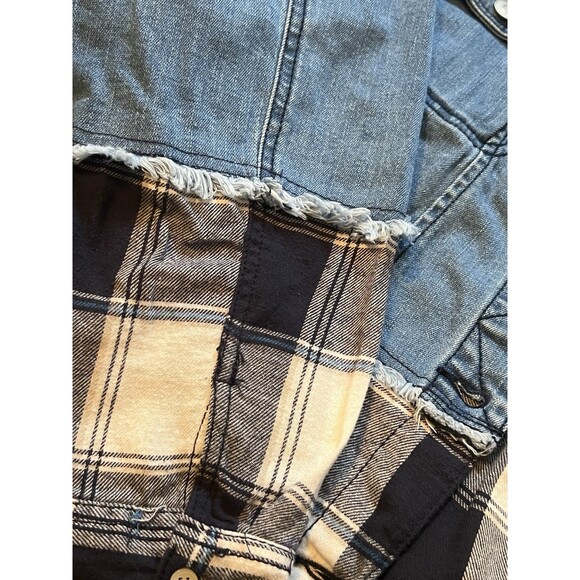 E.S.T. Denim 1946 Shacket For Women With Plaid Detail 18/20W - Picture 10 of 11